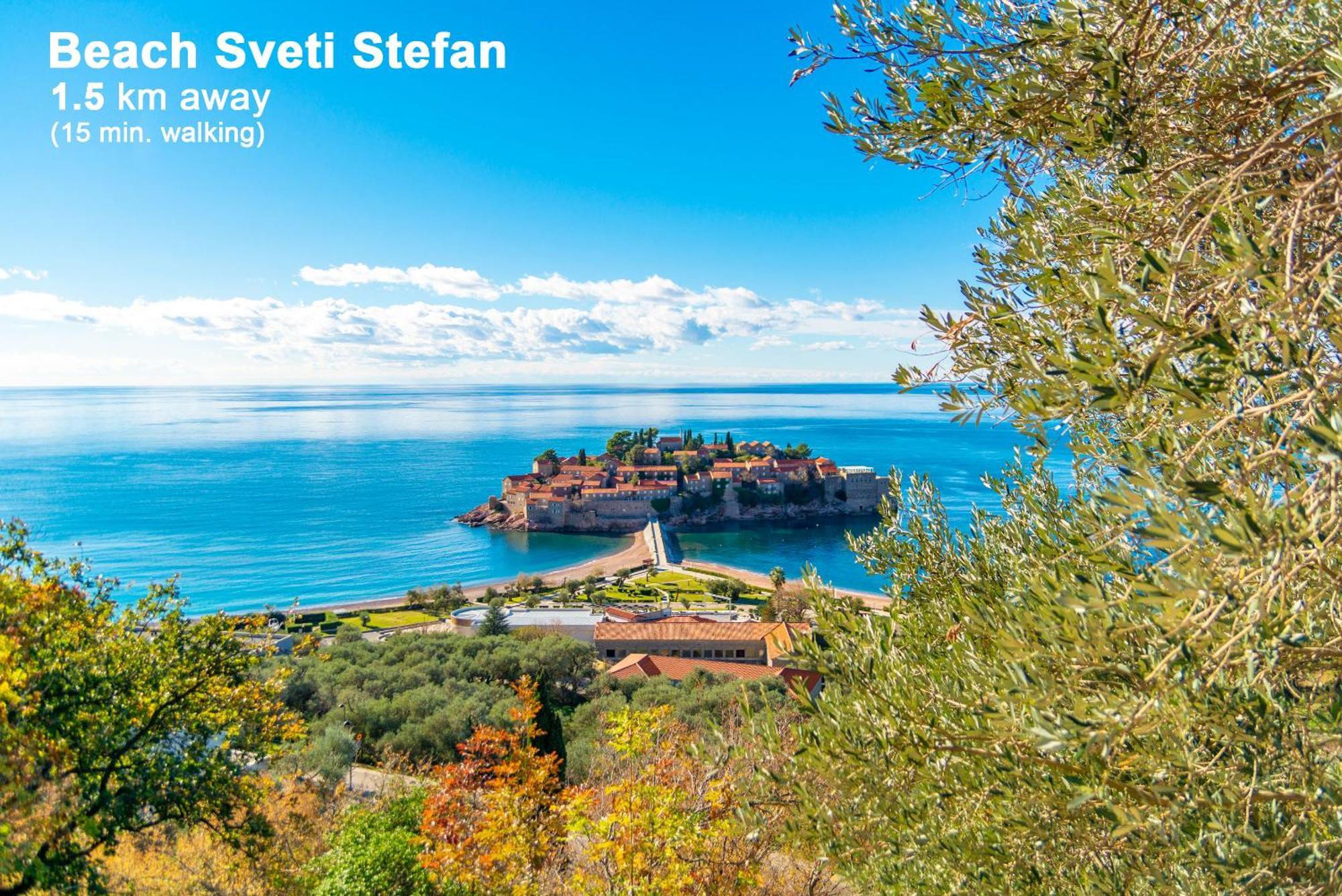 Apartments My Przno Sveti Stefan Eksteriør billede